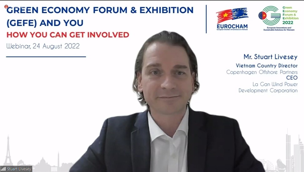 Mr. Stuart Livesey, on behalf of CIP, COP, and La Gan Wind Project joined the webinar “Green Economy Forum & Exhibition (GEFE) and You – How you can get involved”